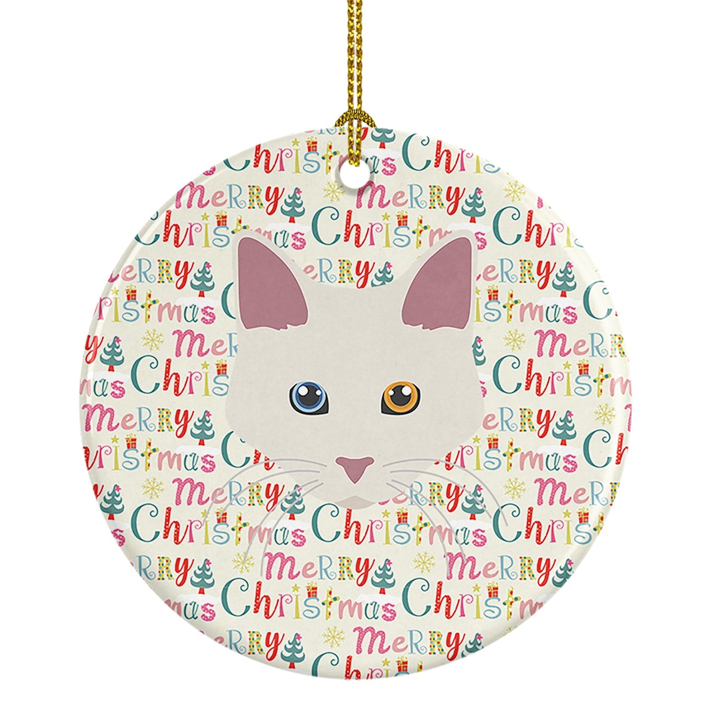Aphrodite Giant Cat Christmas Ceramic Ornament