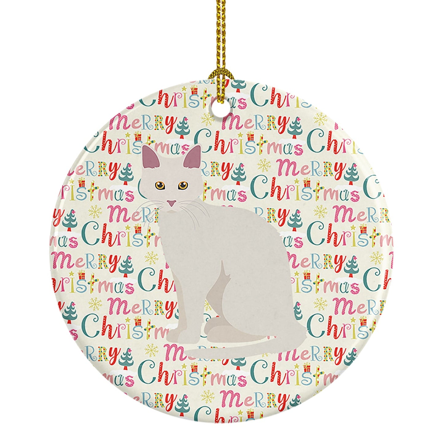 Aphrodite Giant Cat Christmas Ceramic Ornament