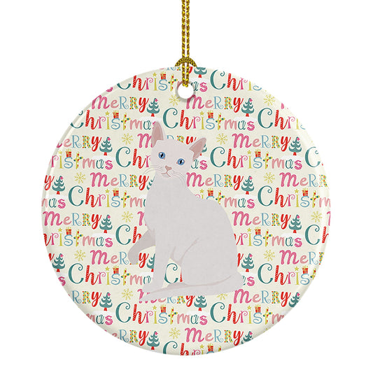 Arabian Mau Cat Christmas Ceramic Ornament