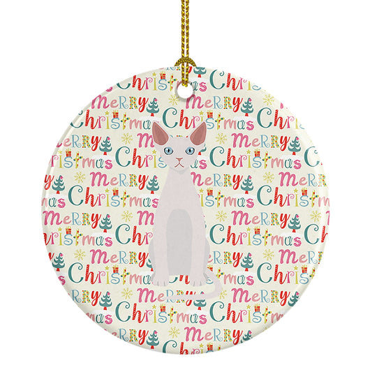 Devon Rex #2 Cat Christmas Ceramic Ornament