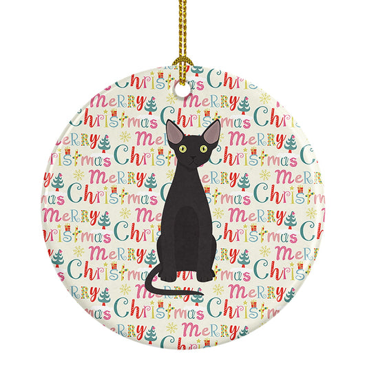 Devon Rex #3 Cat Christmas Ceramic Ornament