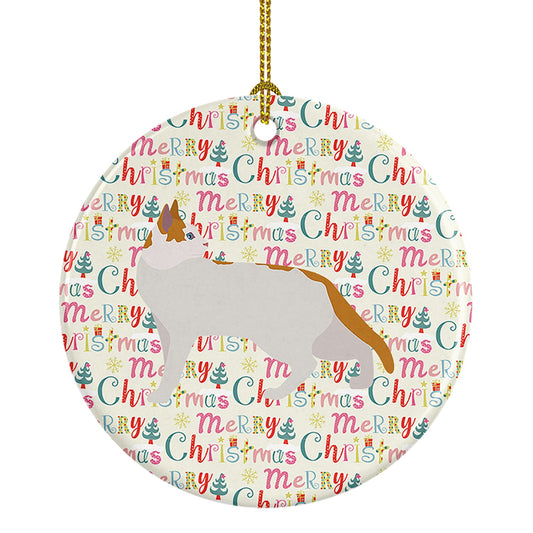 Arabian Mau Cat Christmas Ceramic Ornament