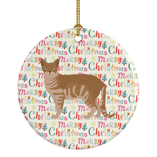 Australian Mist #1 Cat Christmas Ceramic Ornament