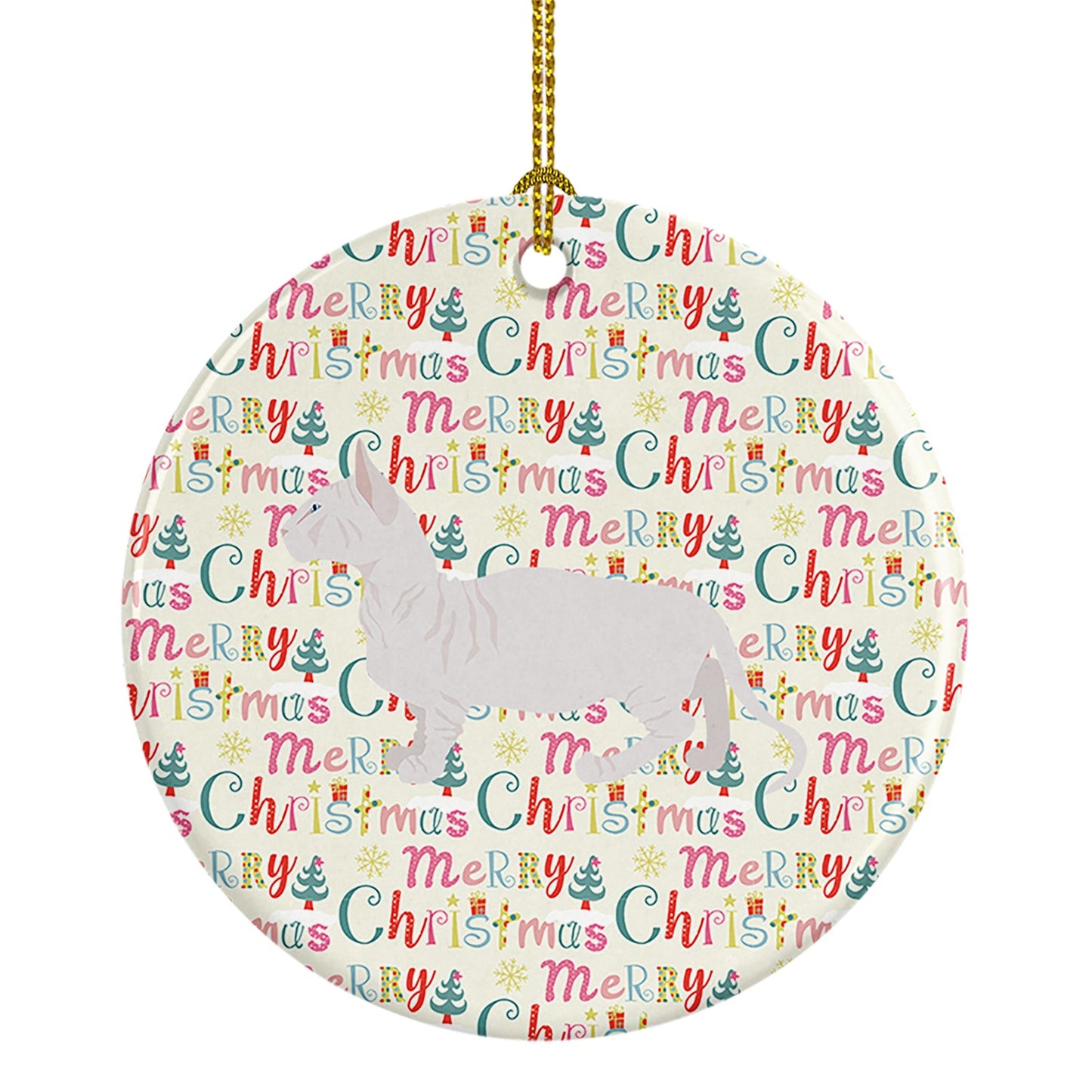 Bambino #2 Cat Christmas Ceramic Ornament