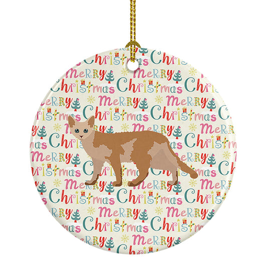 Devon Rex #3 Cat Christmas Ceramic Ornament
