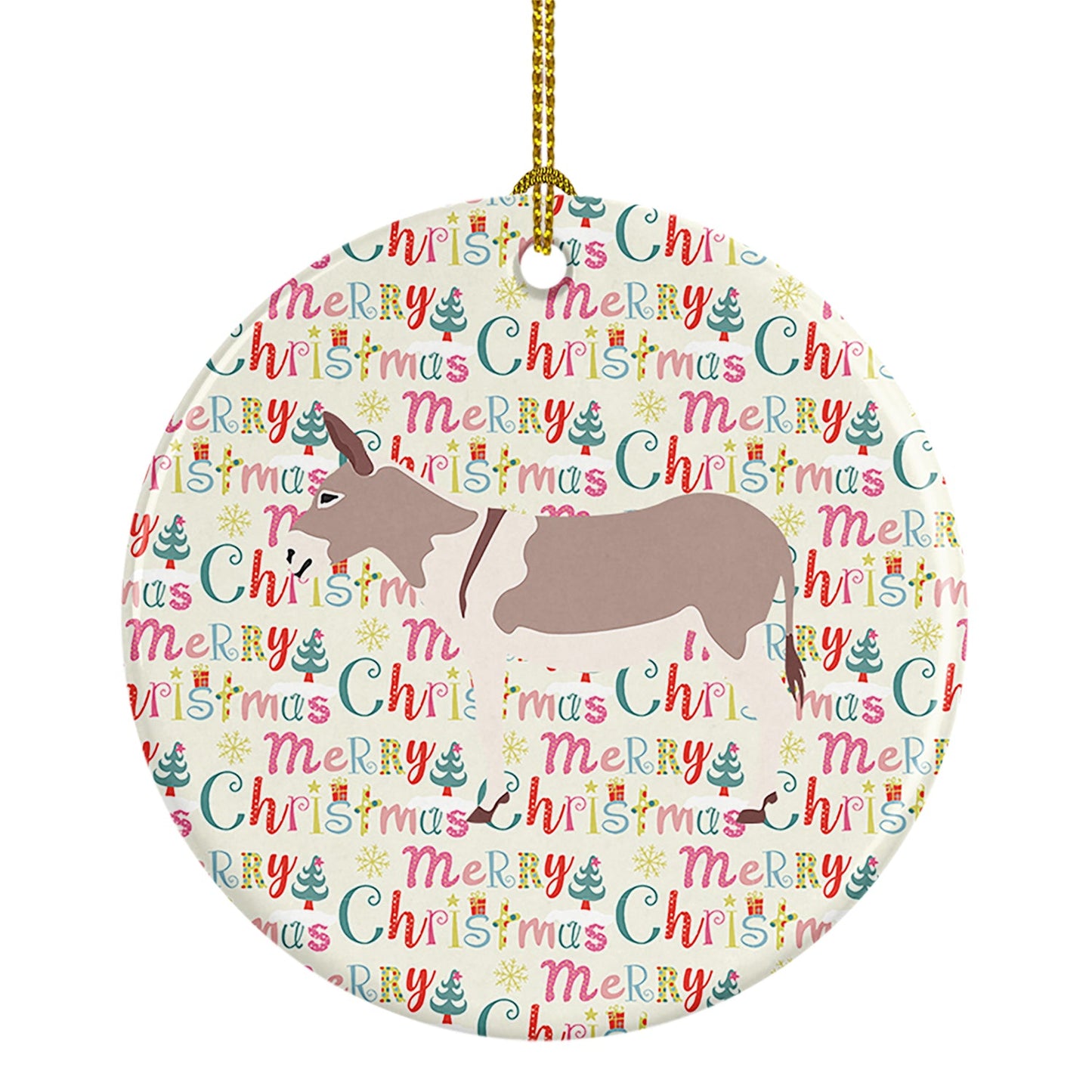 Australian Teamster Donkey Christmas Ceramic Ornament