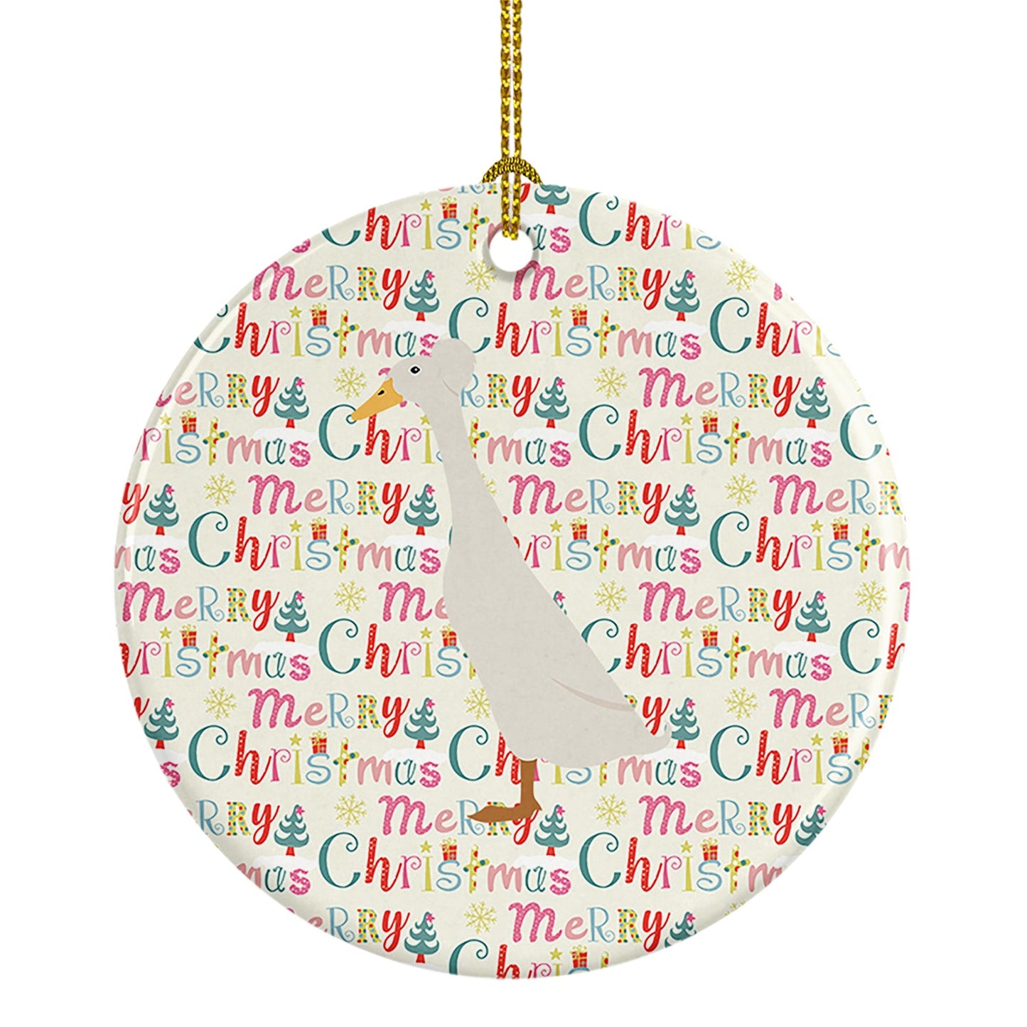 Bali Duck Christmas Ceramic Ornament