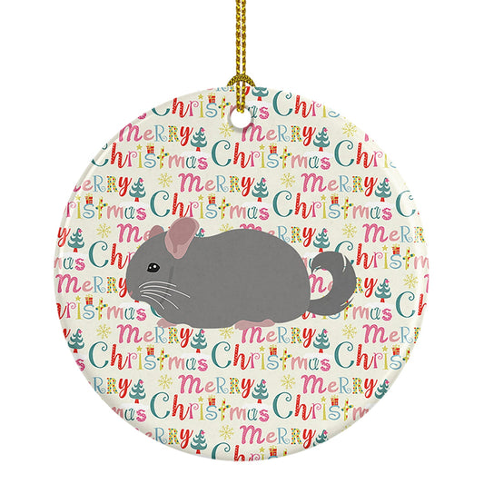 Agouti Chinchilla Christmas Ceramic Ornament