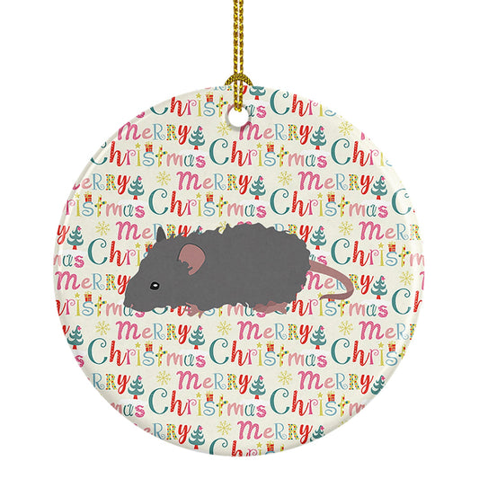 Australian Long Coated Mouse Christmas Ceramic Ornament