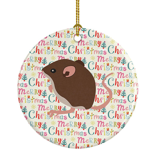 Baby Mouse Christmas Ceramic Ornament