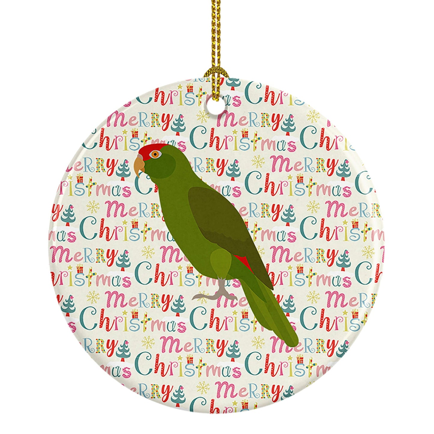 Amazon Parrot Christmas Ceramic Ornament