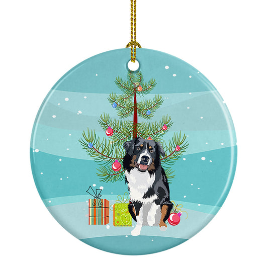 Australian Shepherd Black Tricolor #1 Christmas Ceramic Ornament