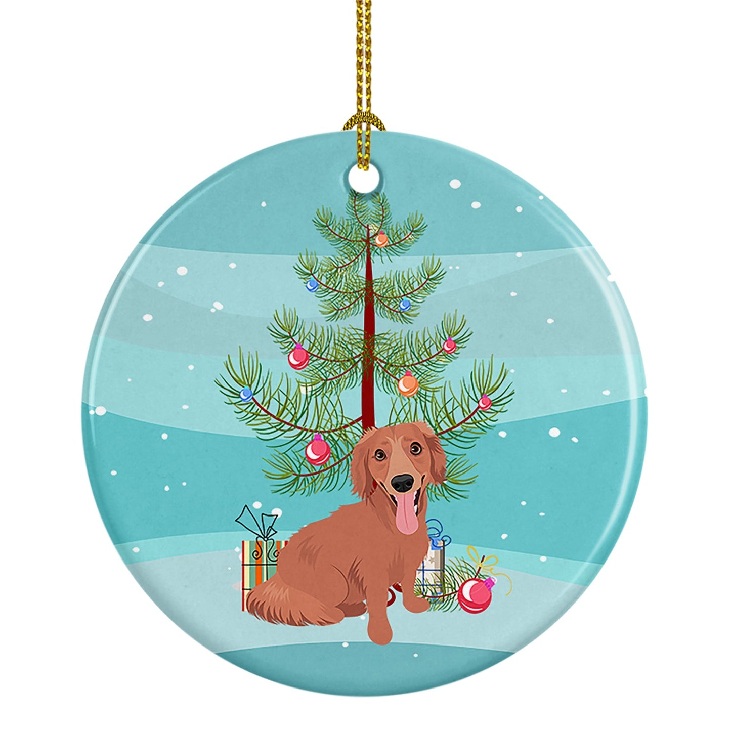 Dachshund Red #1 Christmas Ceramic Ornament
