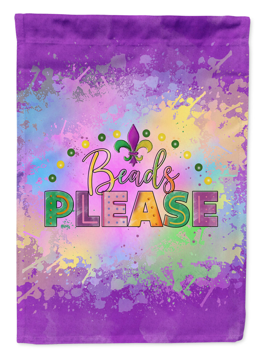 Beads Please Mardi Gras Garden Flag – Decorative Outdoor Yard Flag