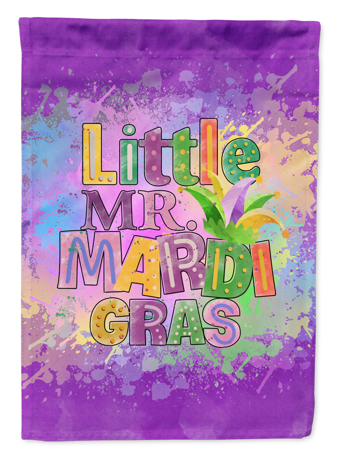 Little Mr. Mardi Gras Garden Flag – Decorative Outdoor Yard Flag