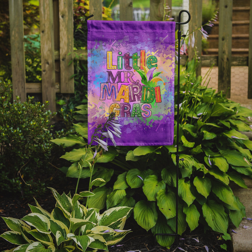 Little Mr. Mardi Gras Garden Flag – Decorative Outdoor Yard Flag