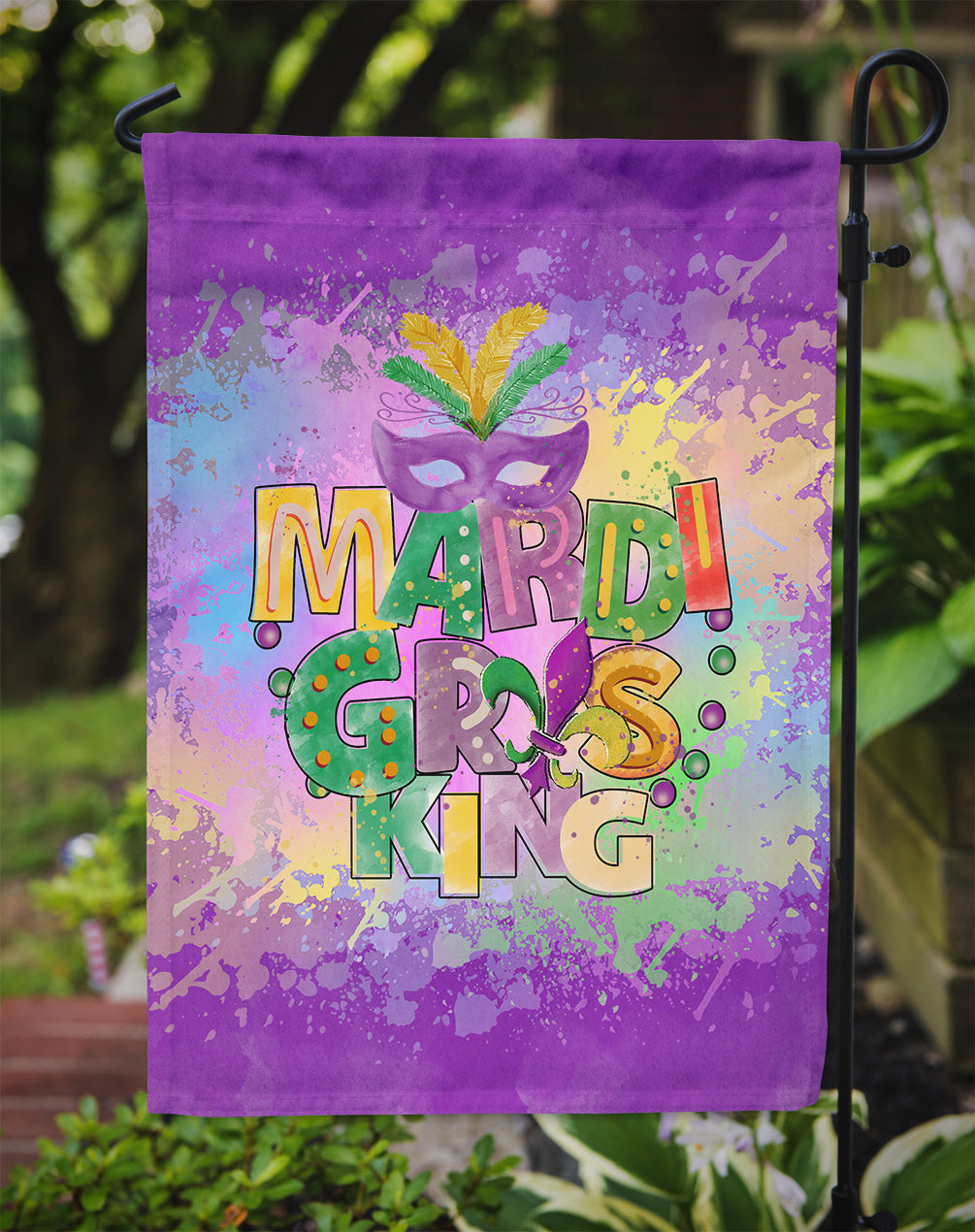 Mardi Gras King Garden Flag – Decorative Outdoor Yard Flag