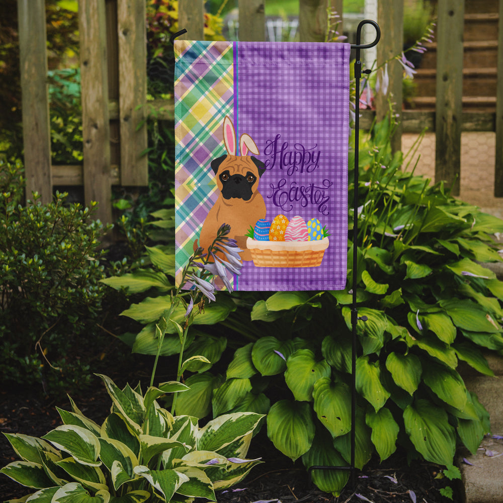Apricot Pug Easter Garden Flag – Decorative Outdoor Yard Flag