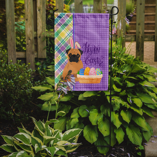 Apricot Pug Easter Garden Flag – Decorative Outdoor Yard Flag