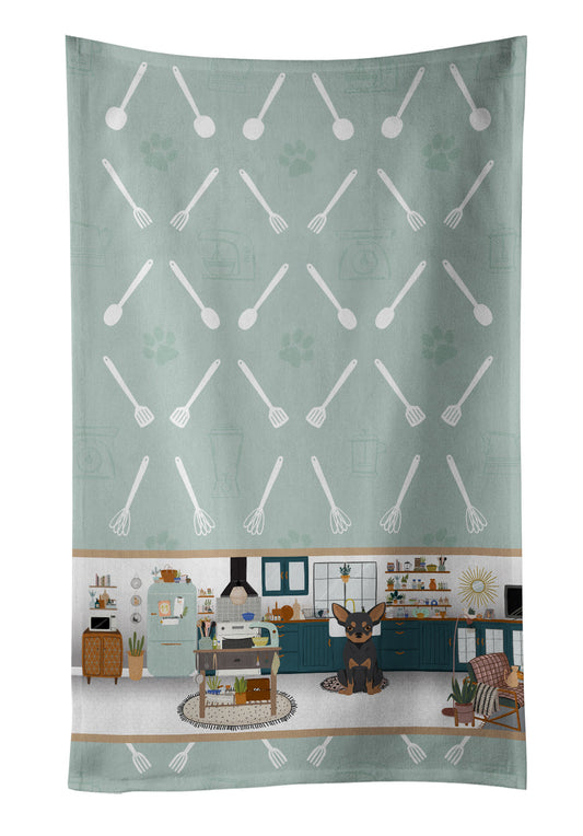 Black and Tan Chihuahua in the Kitchen Kitchen Towel