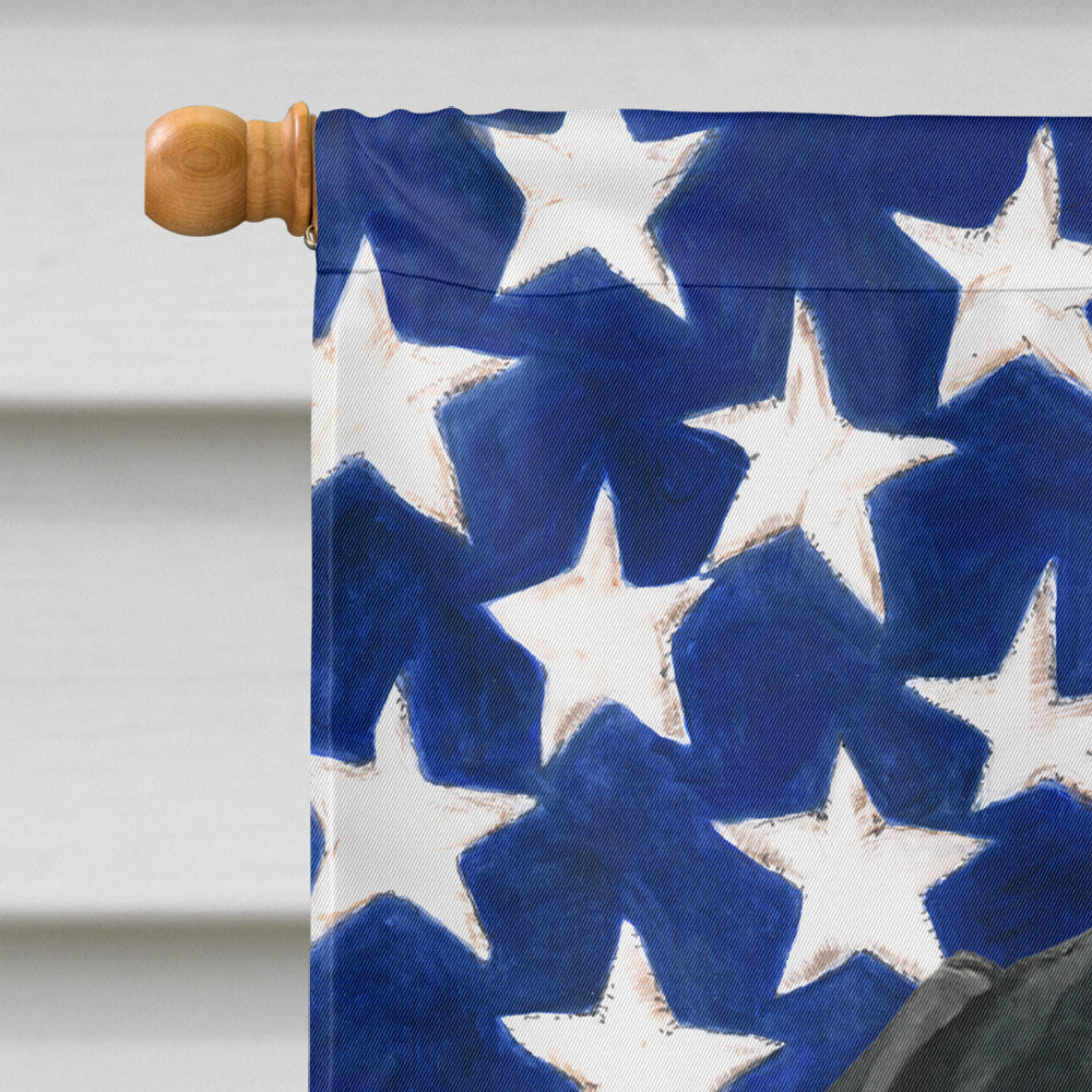 Black and Tan Dachshund American Flag House Flag