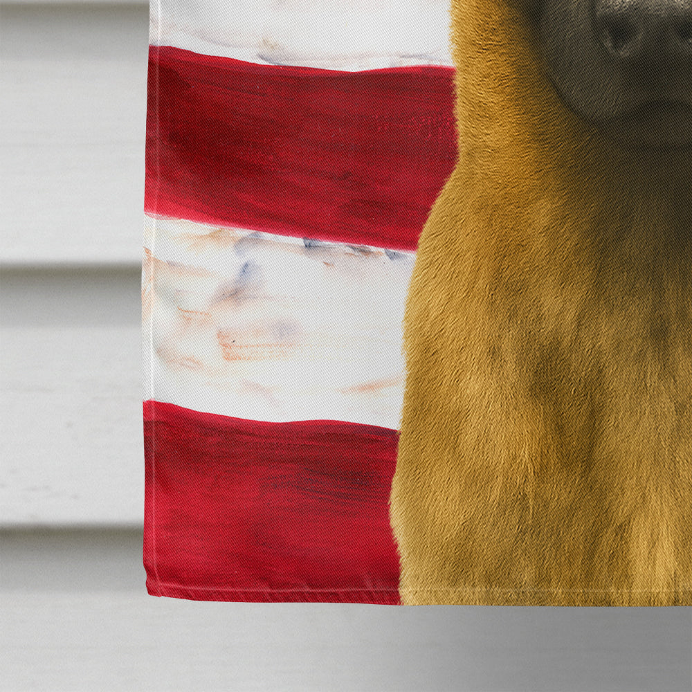 Belgian Malinois American Flag House Flag