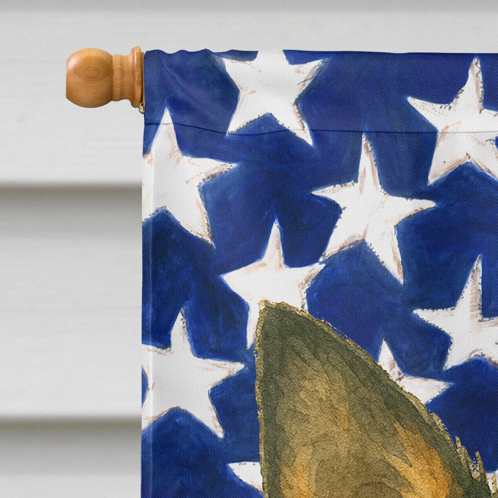 Black and Tan Chihuahua American Flag House Flag