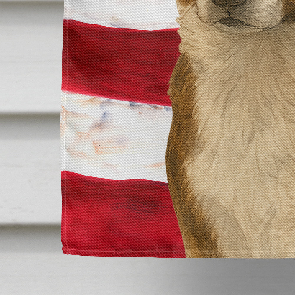Brindle Cardigan Welsh Corgi American Flag House Flag