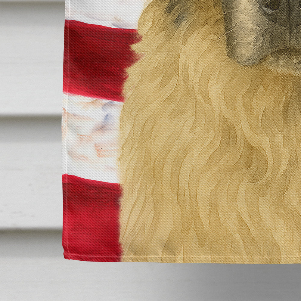 Badger Great Pyrenees American Flag House Flag