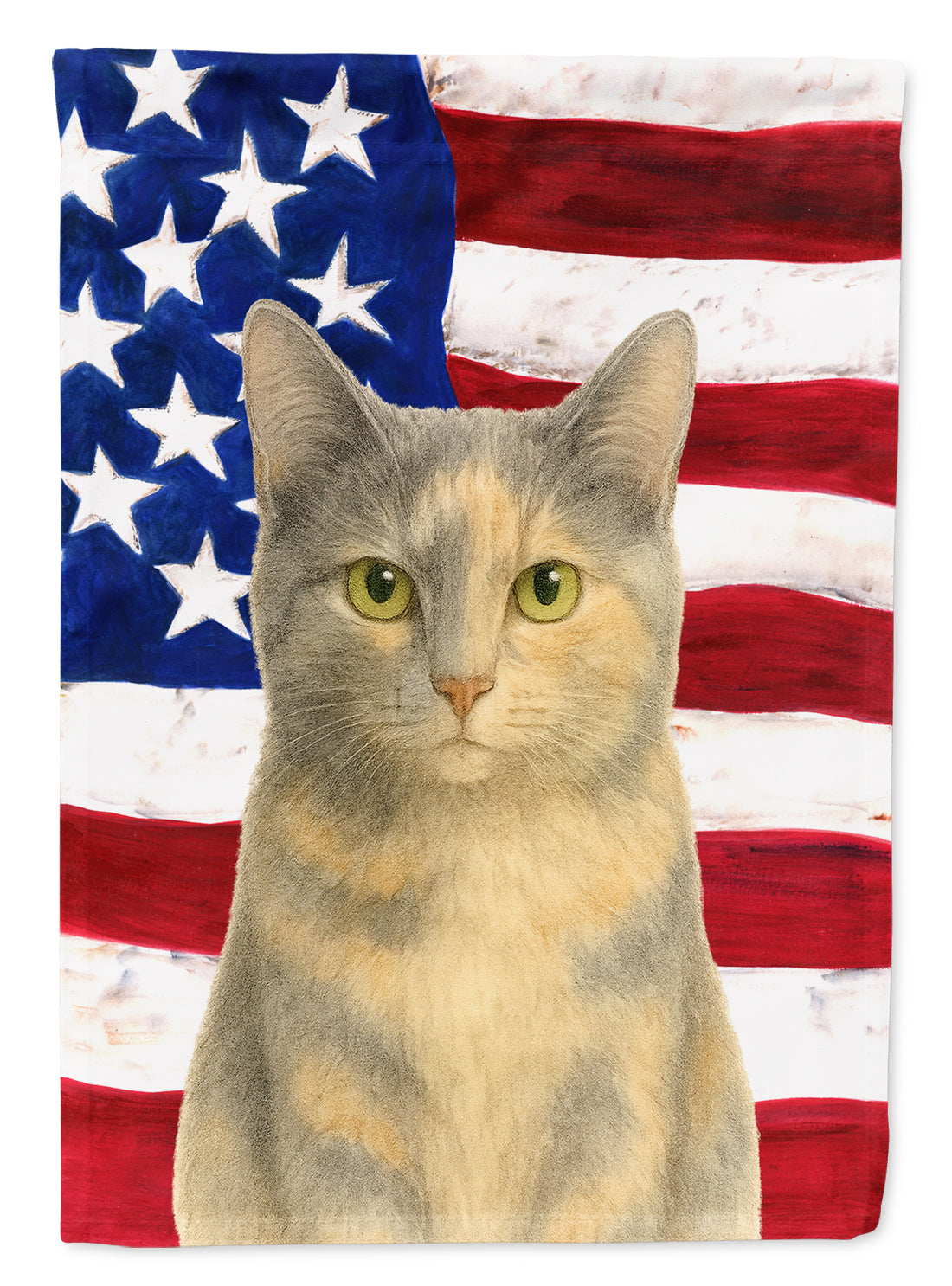 Dilute Tortoiseshell Cat American House Flag