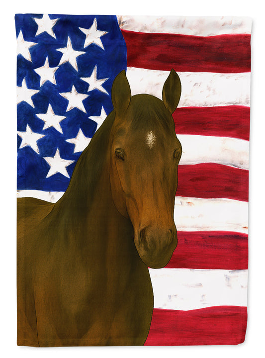 Dark Bay Thoroughbred Horse American Garden Flag