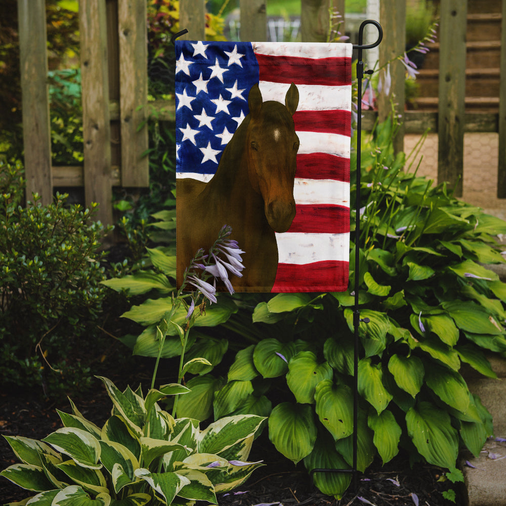 Dark Bay Thoroughbred Horse American Garden Flag