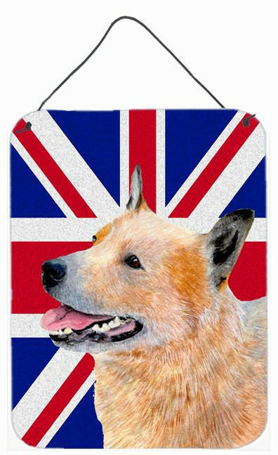 Australian Cattle Dog with English Union Jack British Flag Wall or Door Hanging Prints LH9469DS1216