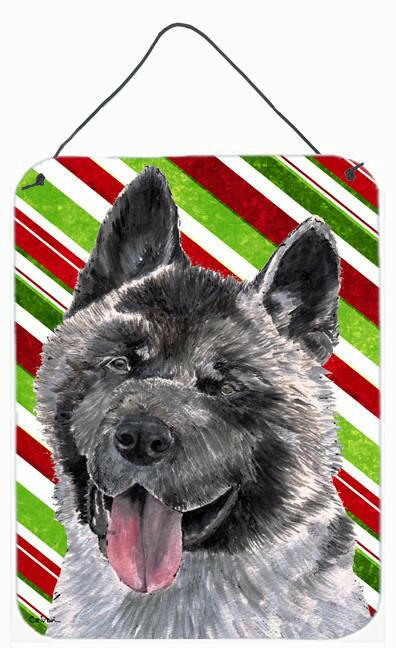 Akita Candy Cane Holiday Christmas Wall or Door Hanging Prints SC9480DS1216