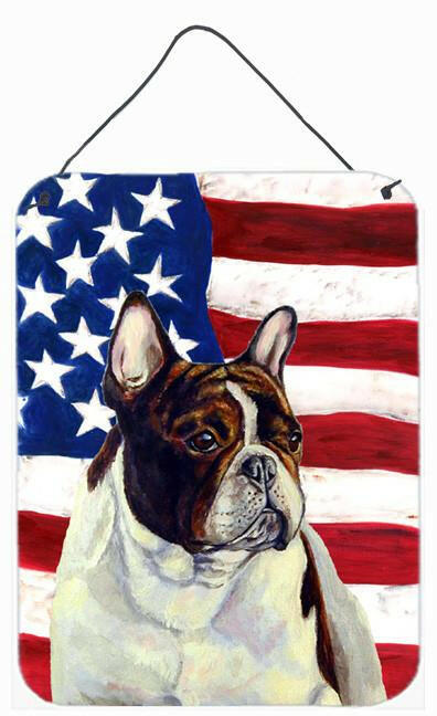 USA American Flag with French Bulldog Wall or Door Hanging Prints