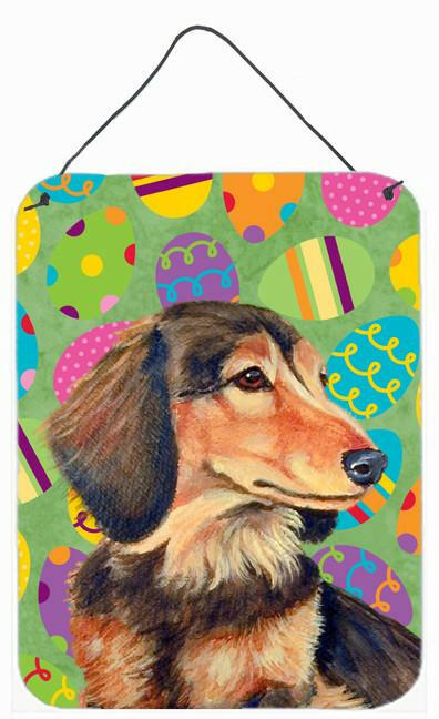 Dachshund Easter Eggtravaganza Aluminium Metal Wall or Door Hanging Prints