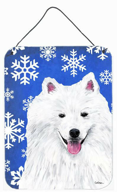 American Eskimo Winter Snowflakes Holiday Metal Wall or Door Hanging Prints