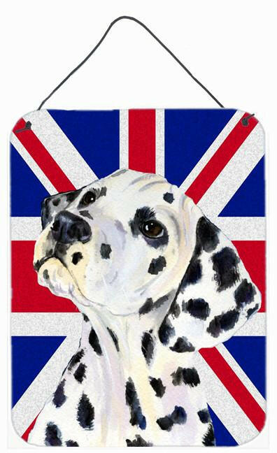 Dalmatian with English Union Jack British Flag Wall or Door Hanging Prints SS4934DS1216