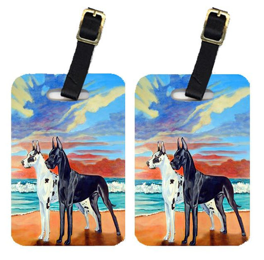 At sunset Great Dane Luggage Tags Pair of 2