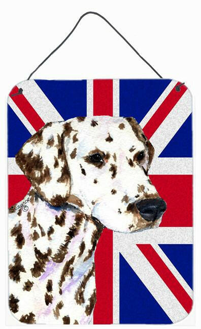 Dalmatian with English Union Jack British Flag Wall or Door Hanging Prints SS4911DS1216