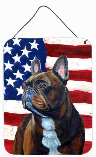 USA American Flag with French Bulldog Wall or Door Hanging Prints