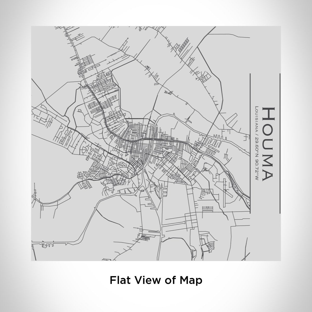 Houma - Louisiana Engraved Map Tumbler