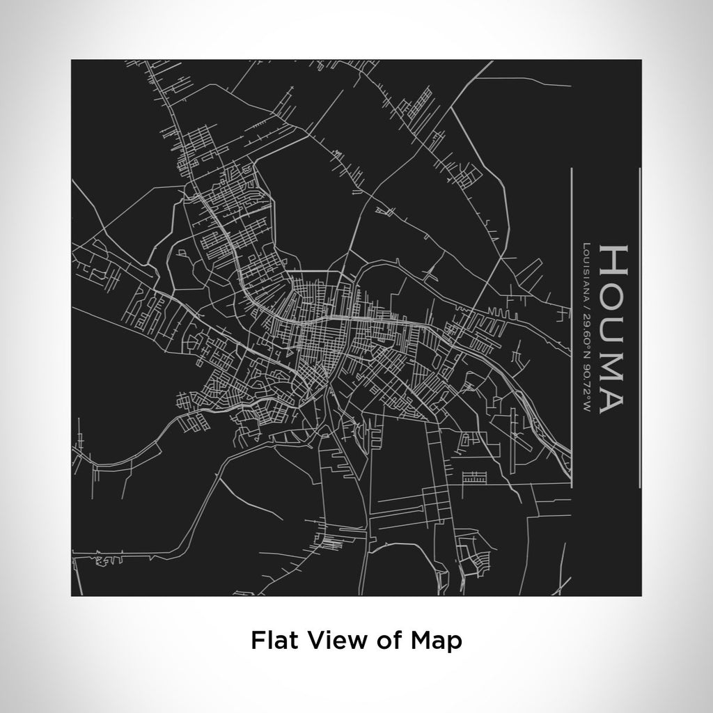 Houma - Louisiana Engraved Map Tumbler in Matte Black