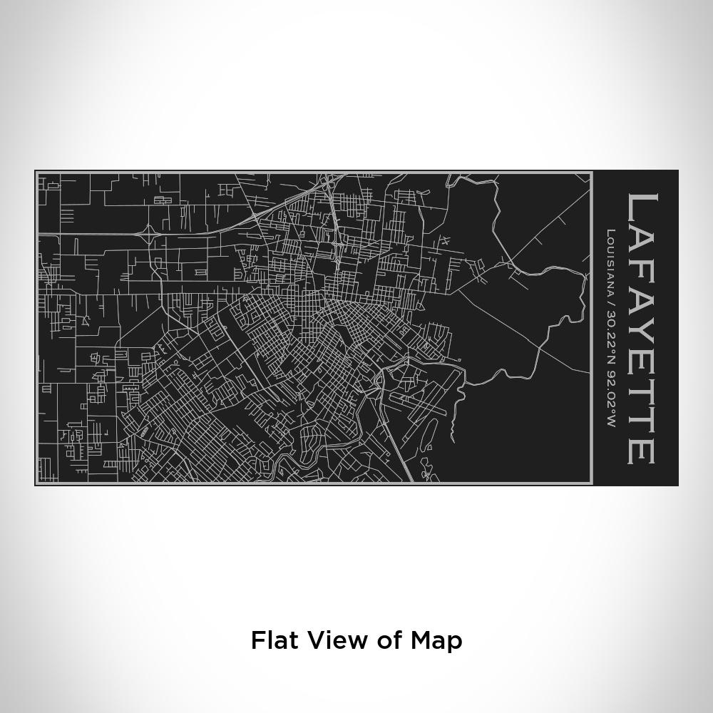 Lafayette - Louisiana Map Insulated Bottle in Matte Black