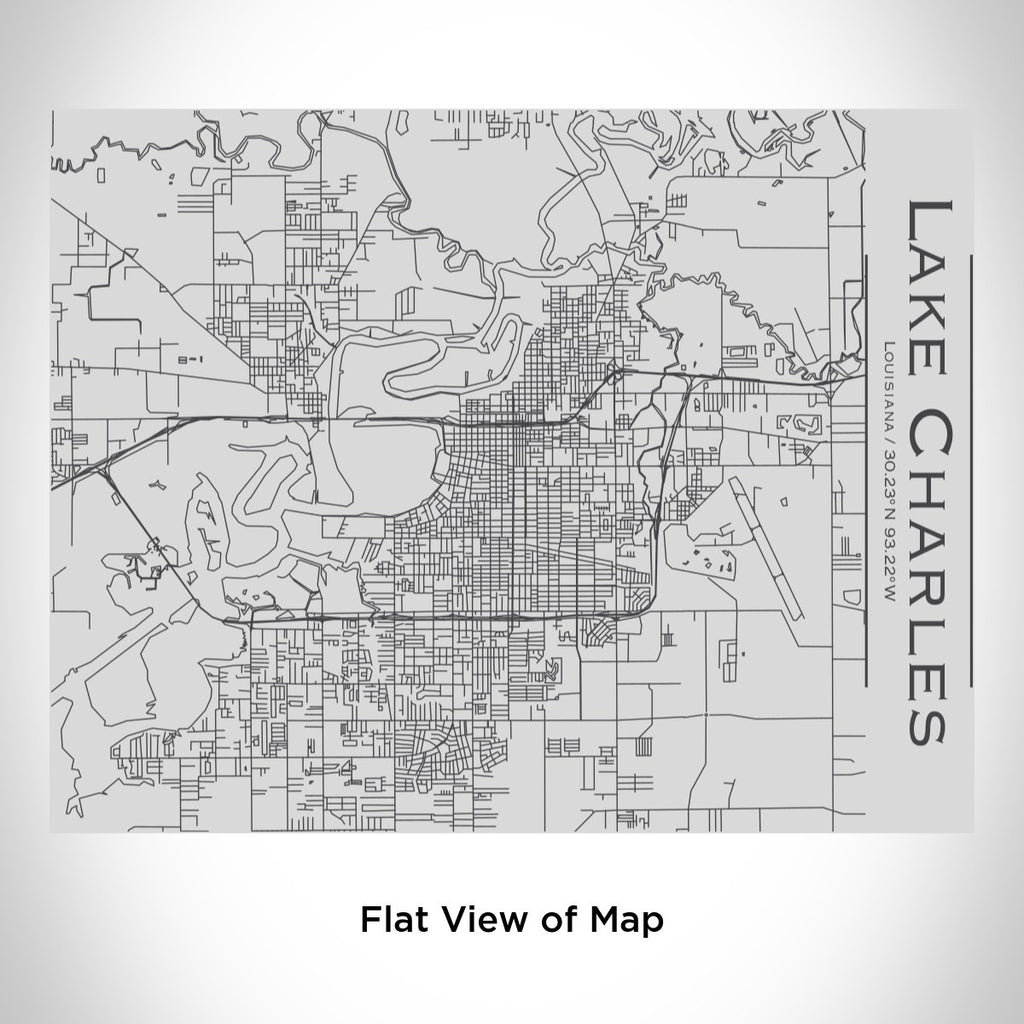 Lake Charles - Louisiana Map Bottle with Bamboo Top