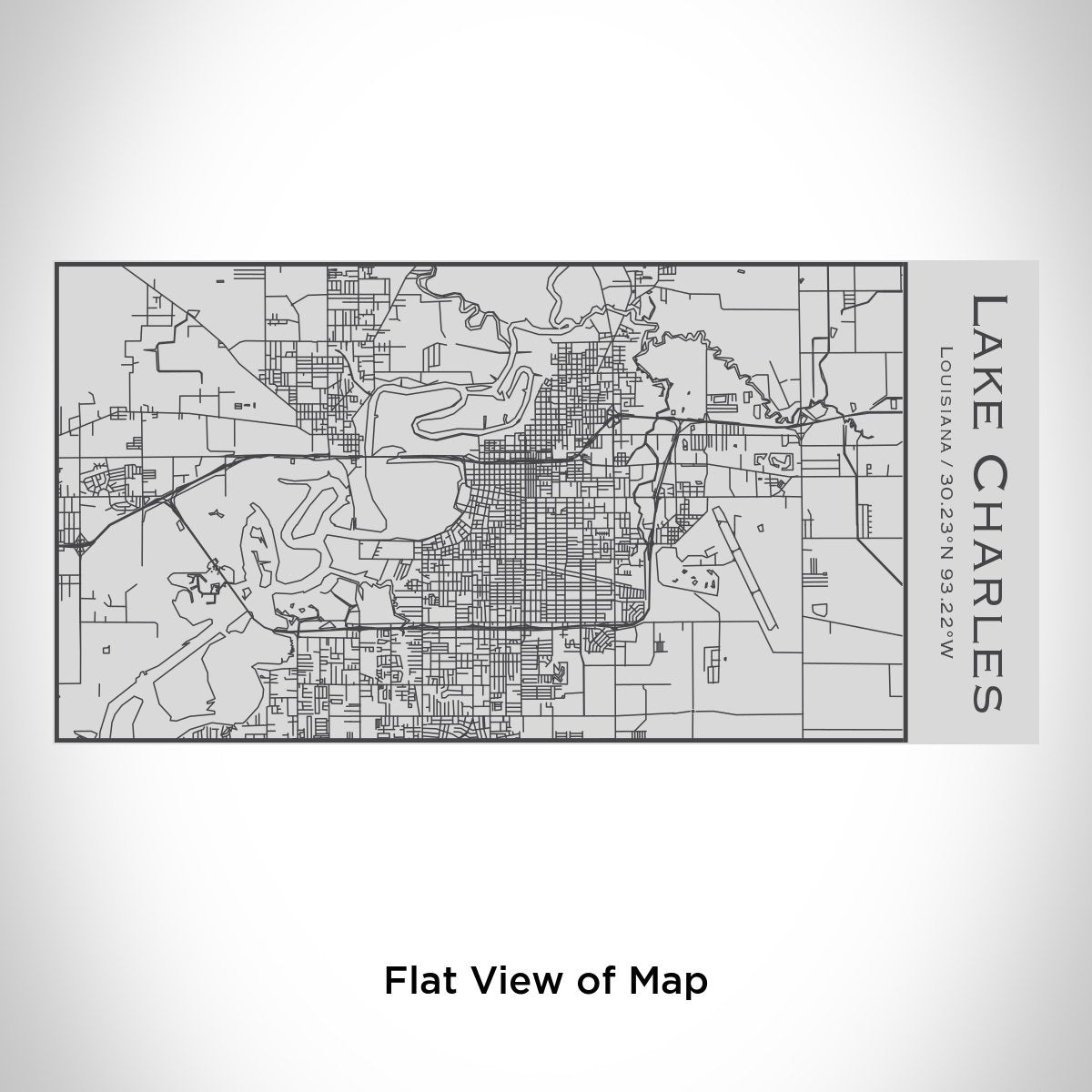 Lake Charles - Louisiana Map Insulated Bottle