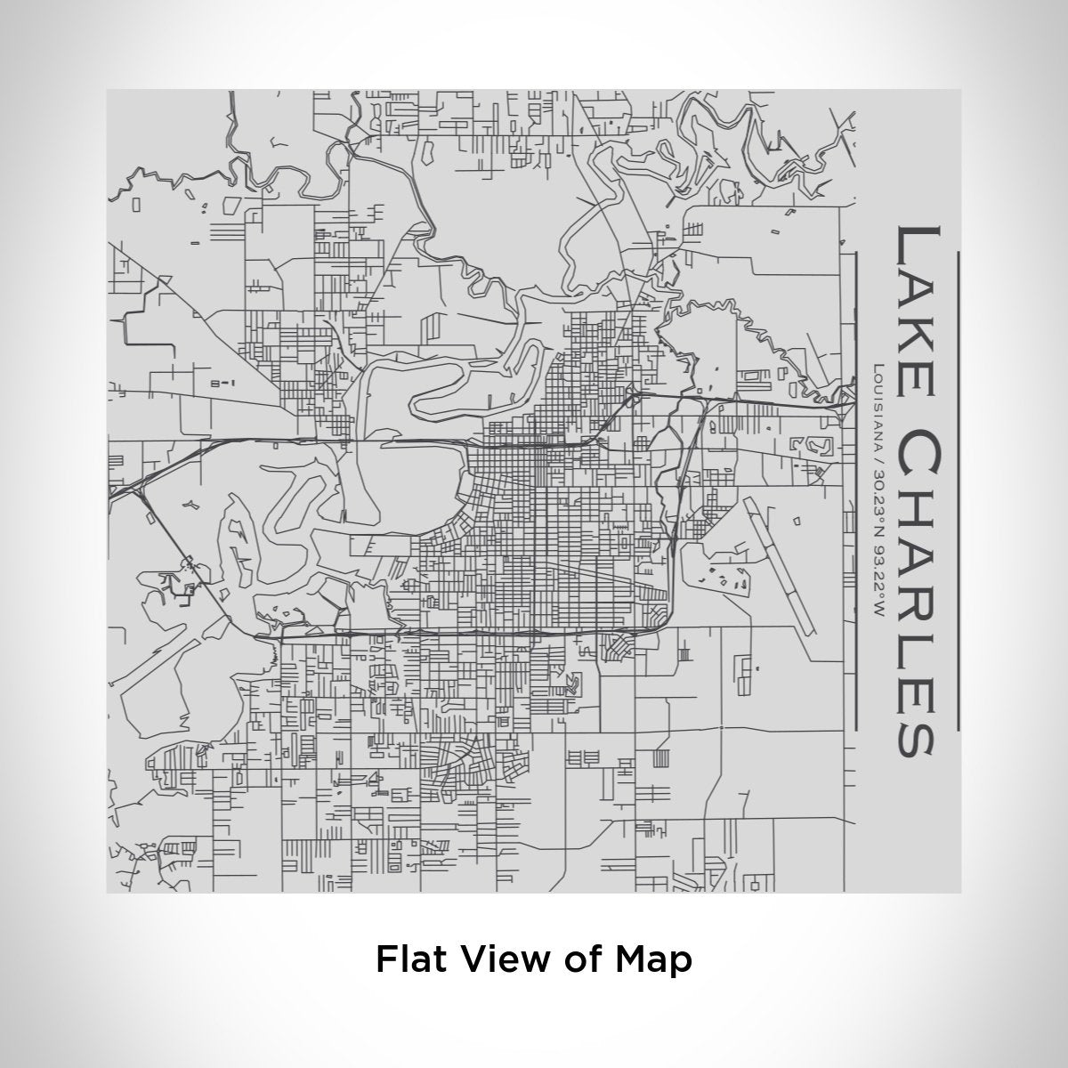 Lake Charles - Louisiana Map Tumbler