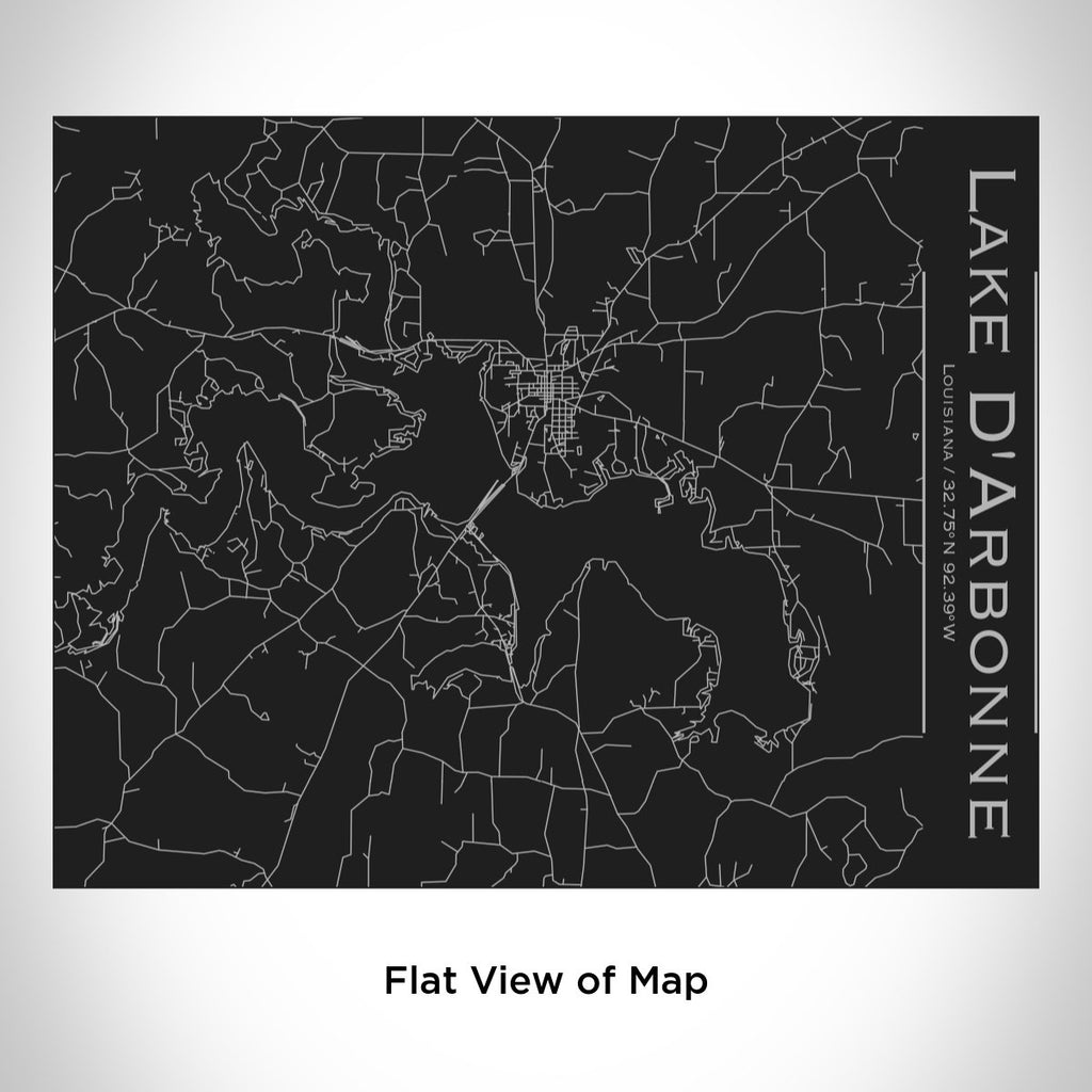 Lake D'Arbonne - Louisiana Engraved Map Bottle with Bamboo Top in