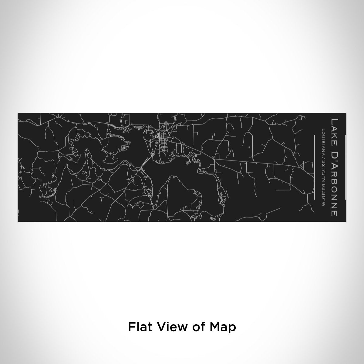 Lake D'Arbonne - Louisiana Engraved Map Insulated Cup in Matte Black