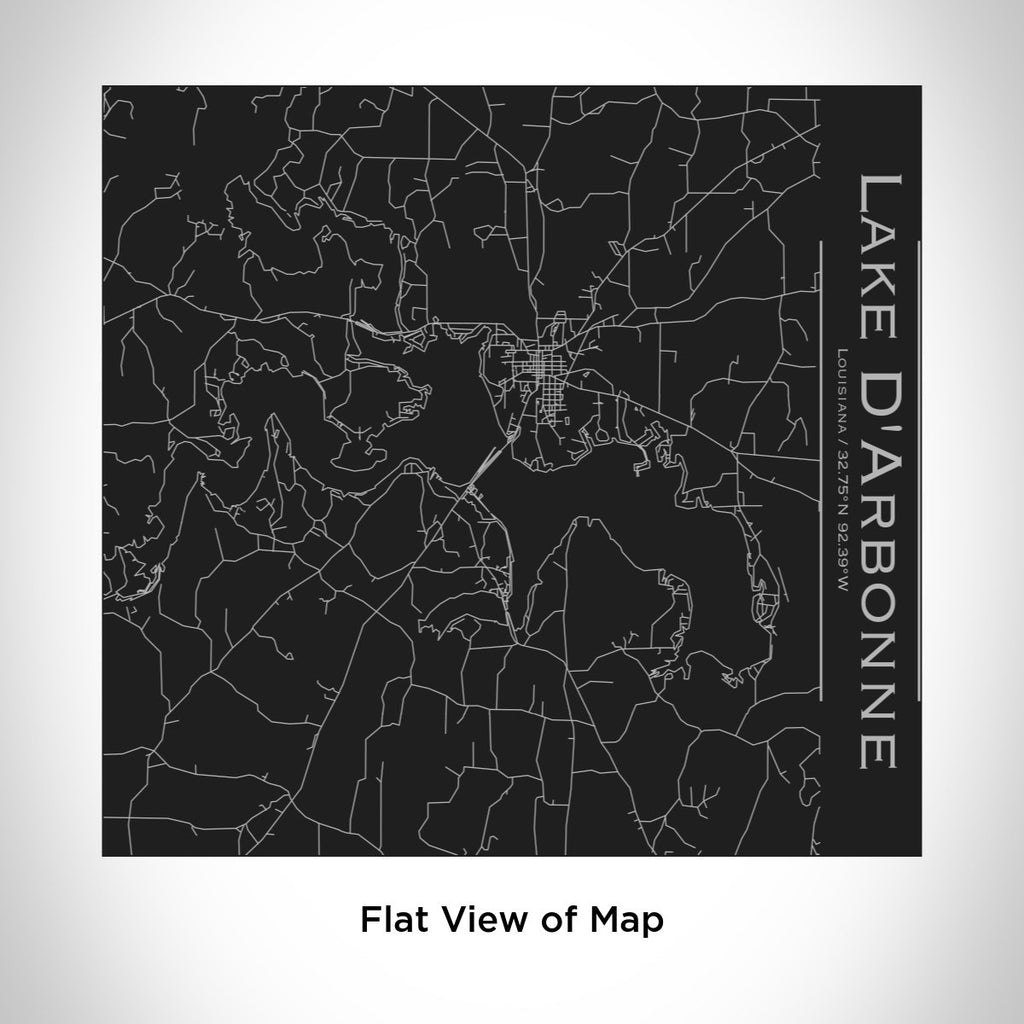 Lake D'Arbonne - Louisiana Engraved Map Tumbler in Matte Black